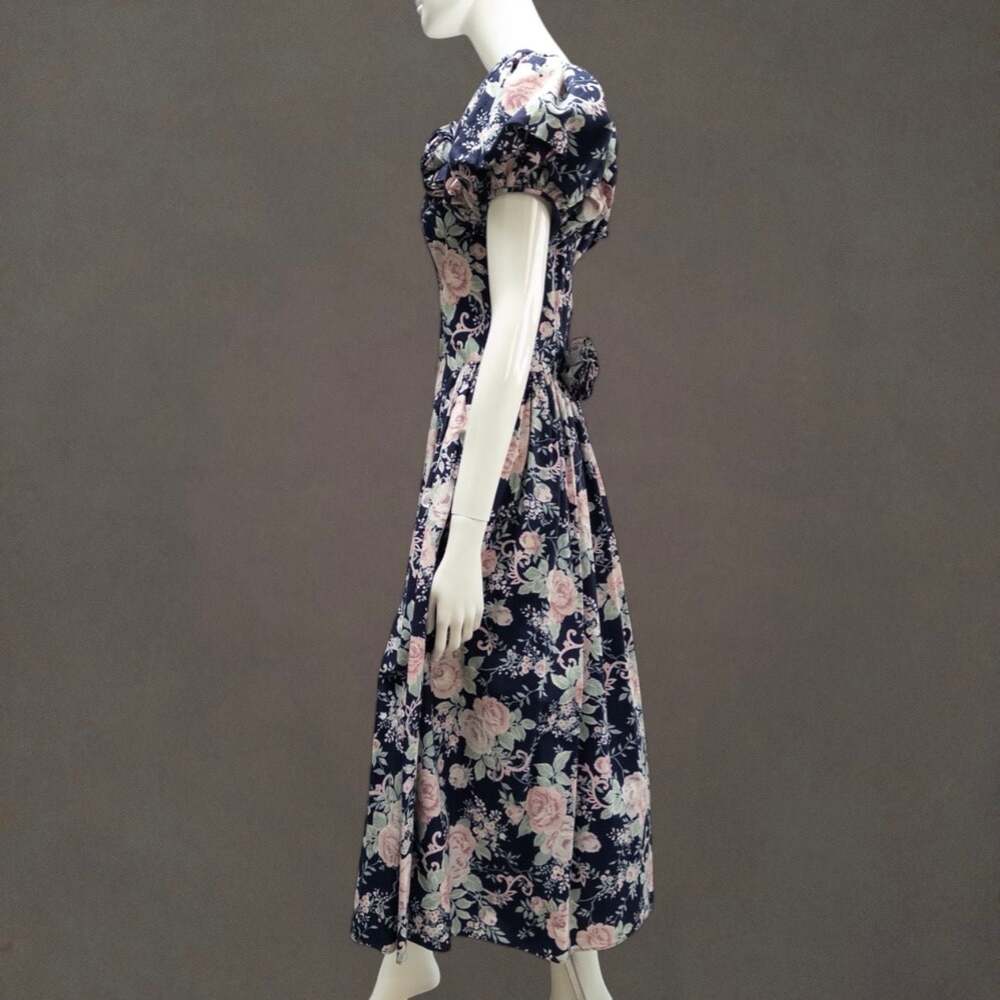 Vintage Jessica McClintock‎ 1980s cottagecore puff sleeves dress with crinoline - Picture 2 of 9